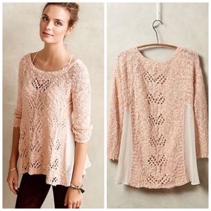 Anthropologie sylt pointelle pullover